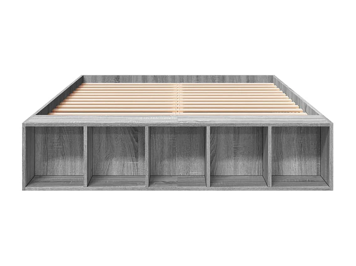 Bettgestell Grau Sonoma 120x190 cm Holzwerkstoff