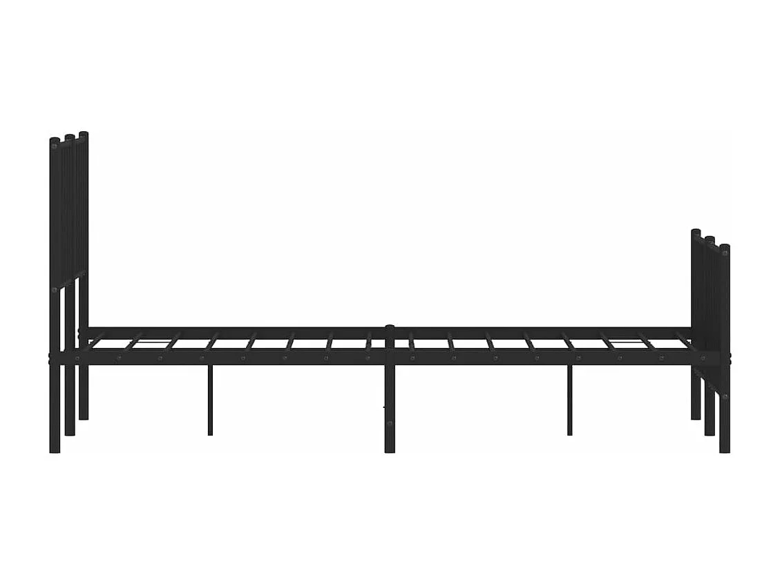 Estructura cama sin colchón con estribo metal negro 120x190 cm