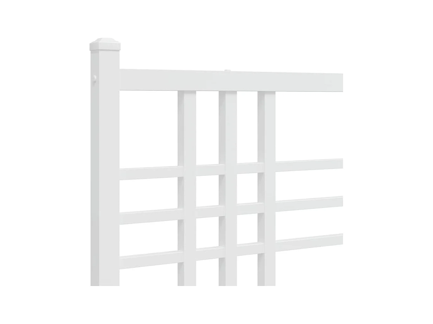 Giroletto con Testiera e Pediera Metallo Bianco 100x190 cm