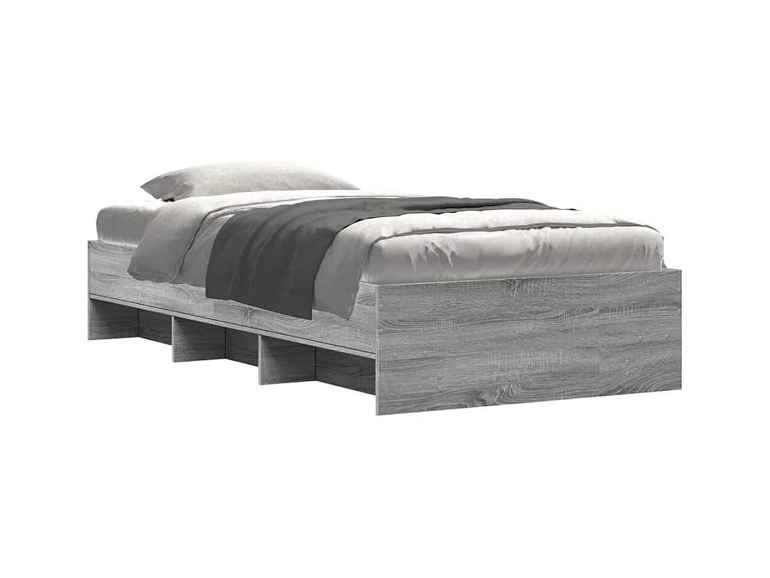 Cadre de lit sans matelas sonoma gris 90x190 cm