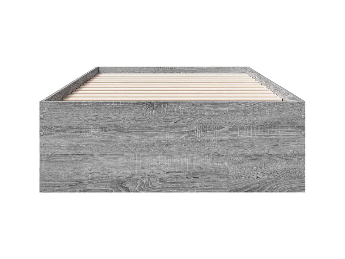 Cadre de lit sans matelas sonoma gris 90x190 cm
