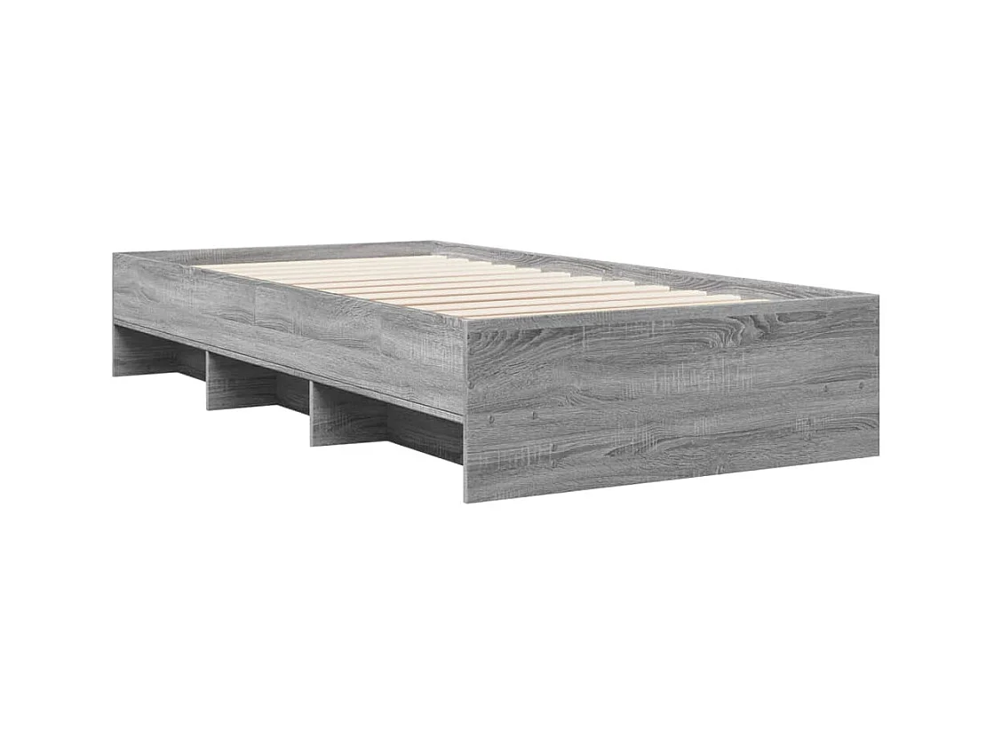 Cadre de lit sans matelas sonoma gris 90x190 cm