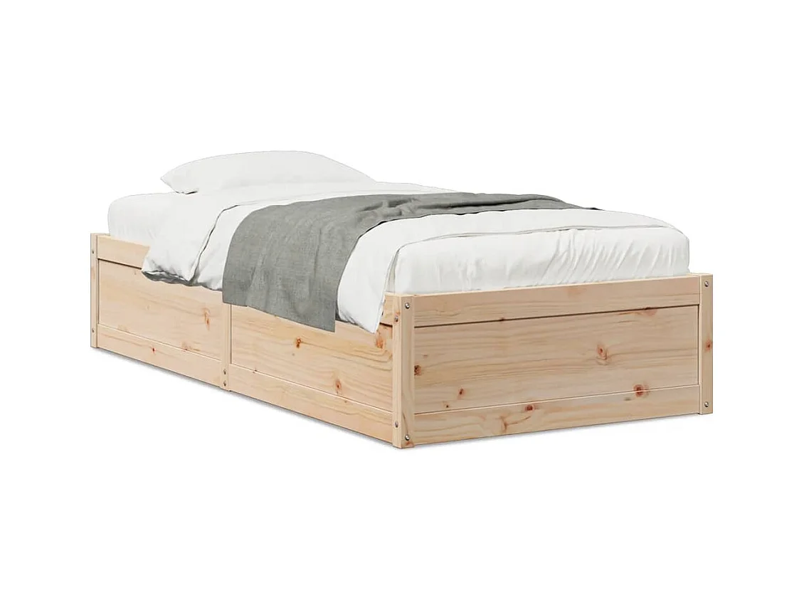 Cadre de lit sans matelas 90x200 cm bois de pin massif