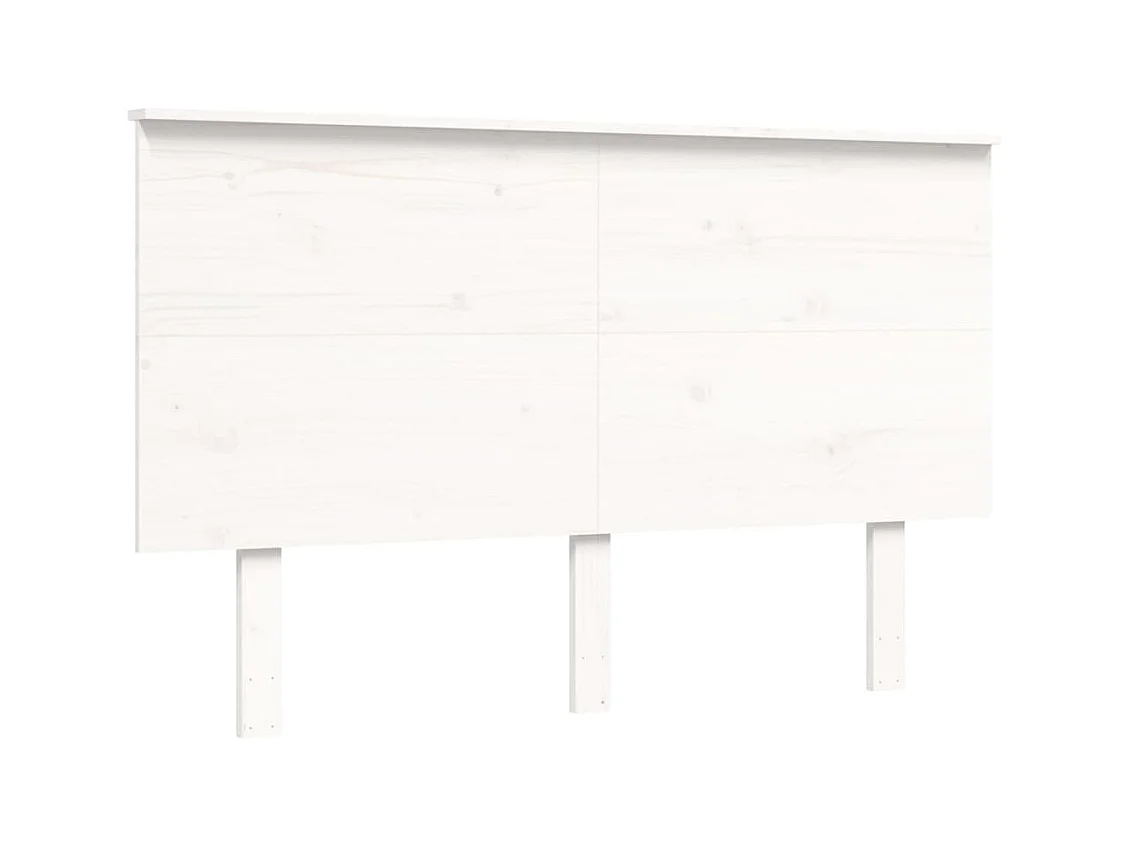 Bedframe zonder matras massief grenenhout wit 140x200 cm