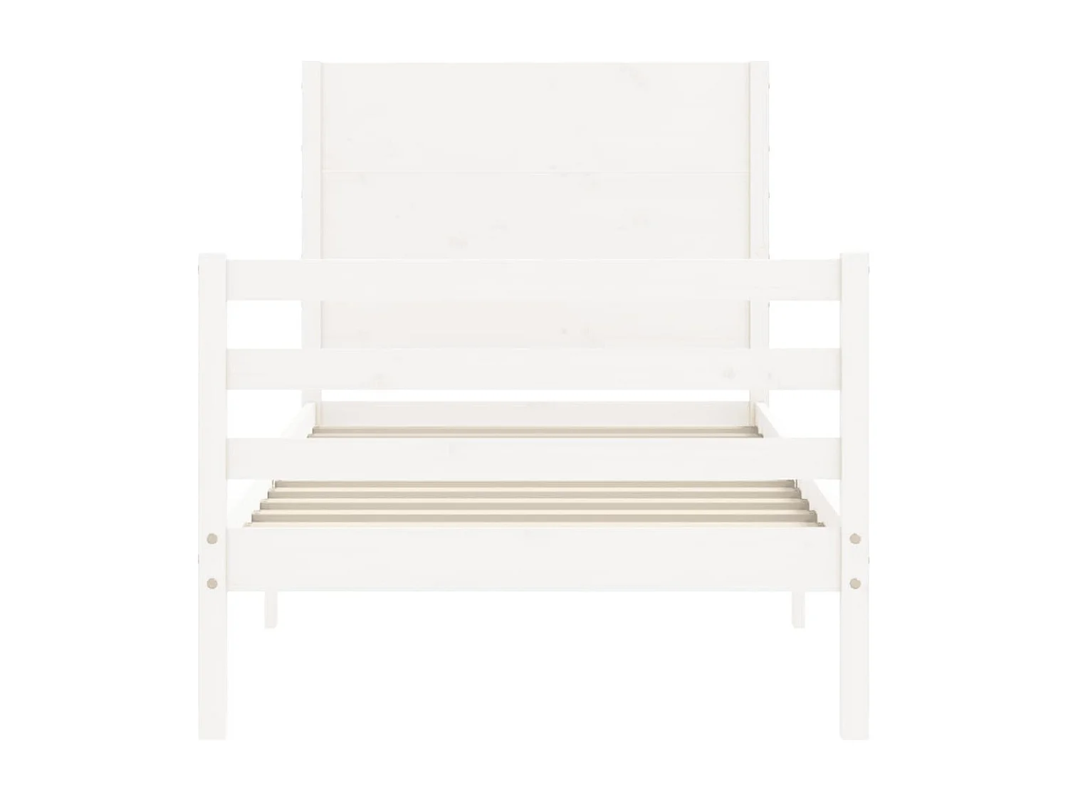 Cadre de lit sans matelas blanc 100x200 cm bois massif