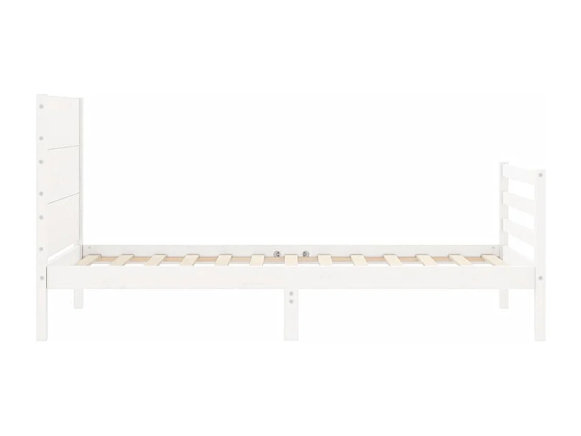 Cadre de lit sans matelas blanc 100x200 cm bois massif