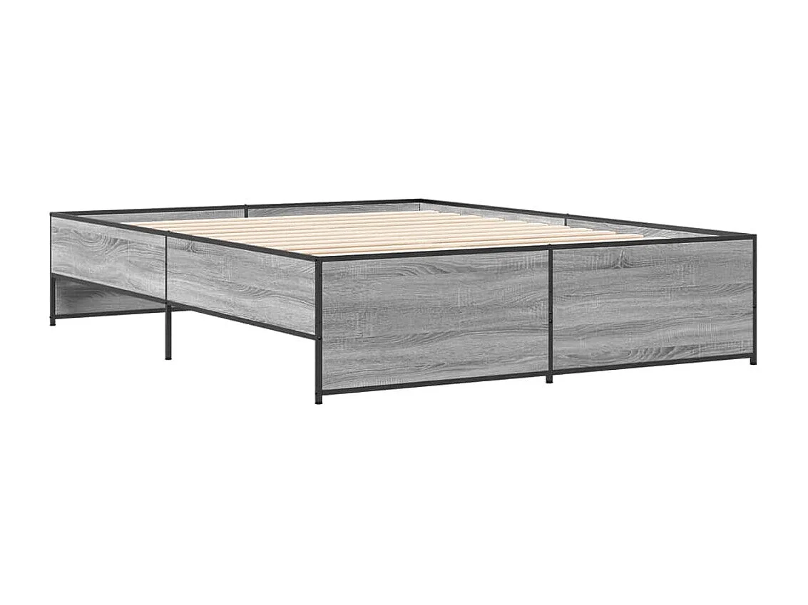 Cadre de lit sans matelas sonoma gris 150x200 cm