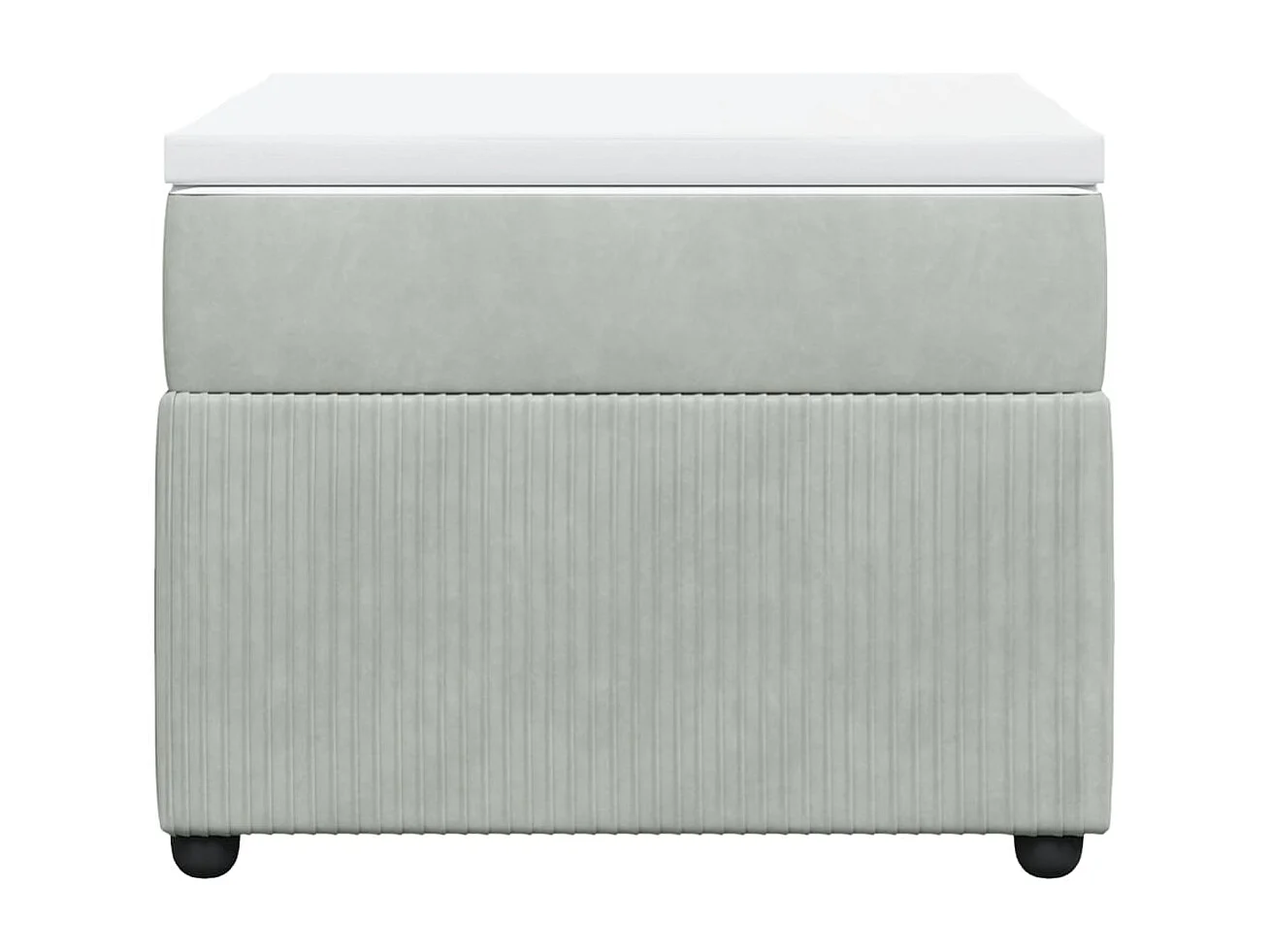 Boxspring met matras fluweel lichtgrijs 90x190 cm