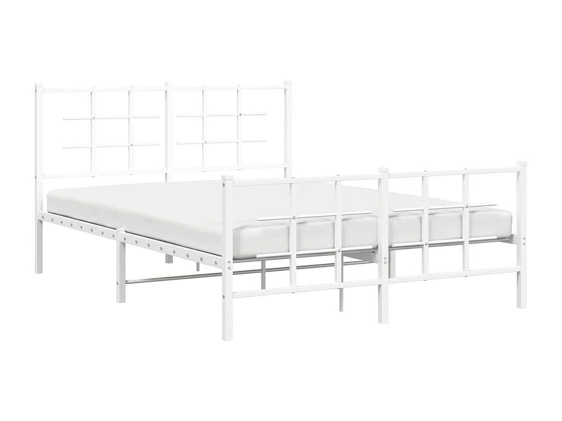 Estructura cama sin colchón con estribo metal blanco 140x200 cm