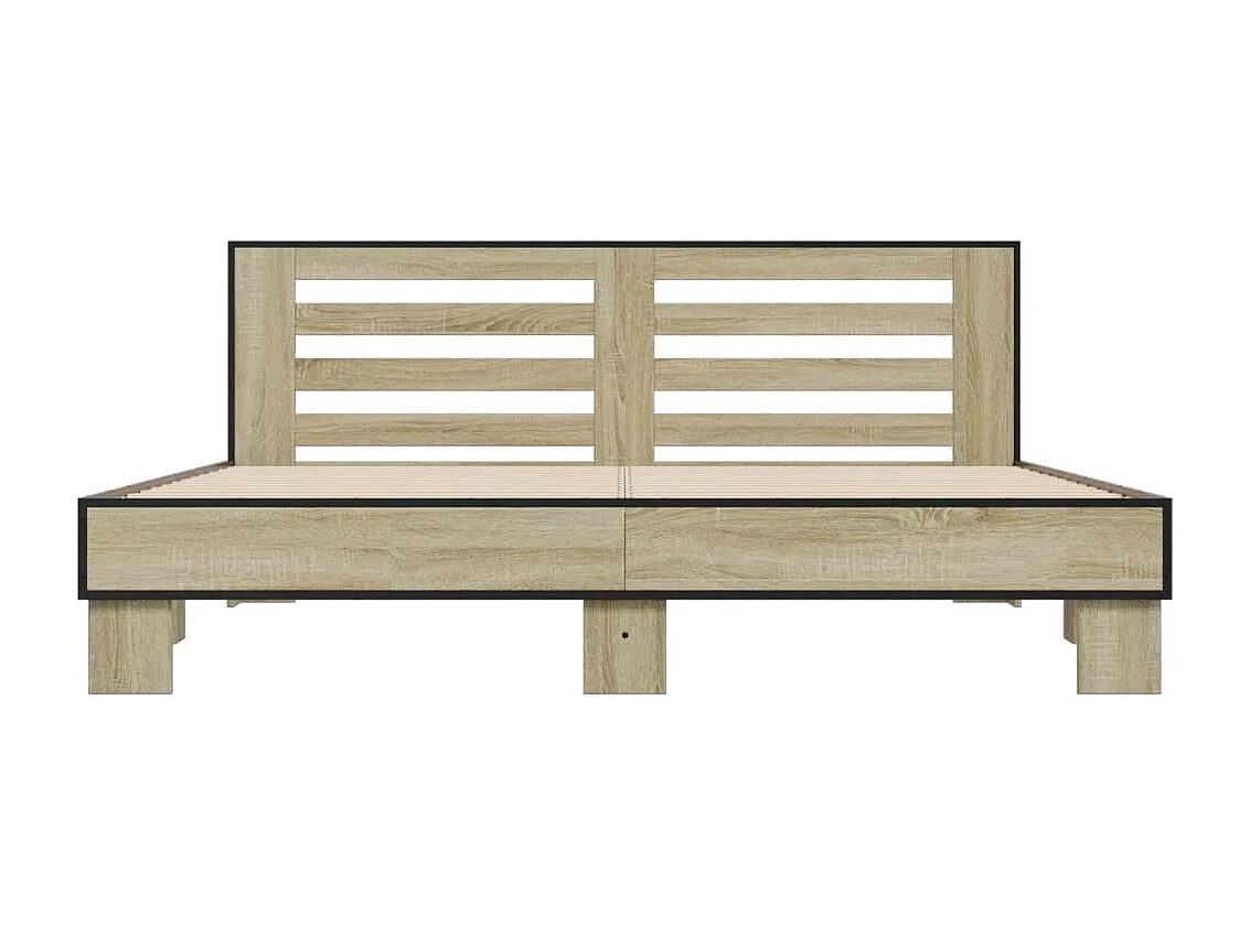 Giroletto Rovere Sonoma 200x200 cm Legno Multistrato e Metallo