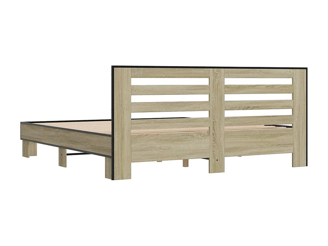 Giroletto Rovere Sonoma 200x200 cm Legno Multistrato e Metallo