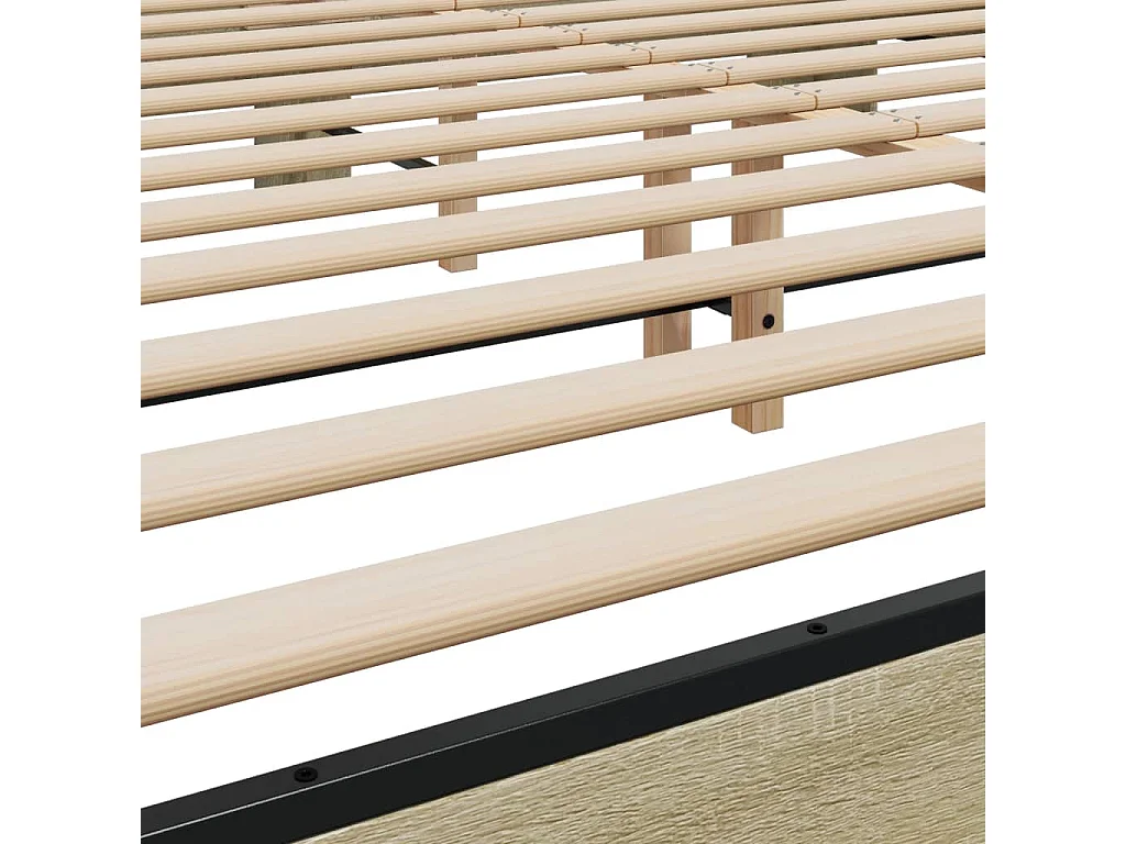 Giroletto Rovere Sonoma 200x200 cm Legno Multistrato e Metallo