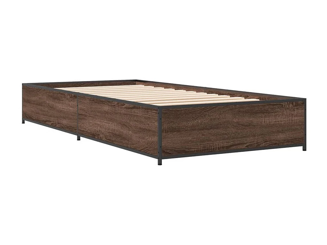 Cadre de lit sans matelas chêne marron 90x190 cm