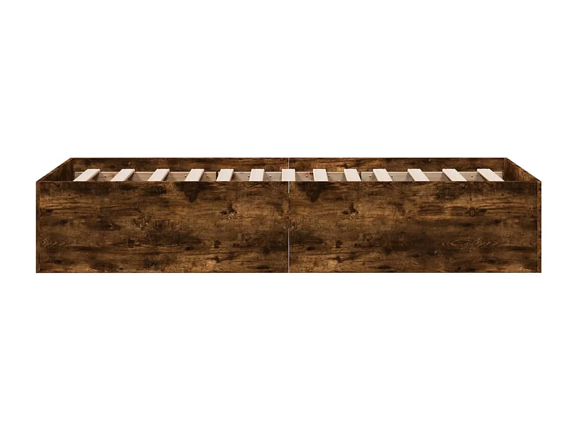 Bettgestell Räuchereiche 90x190 cm Holzwerkstoff