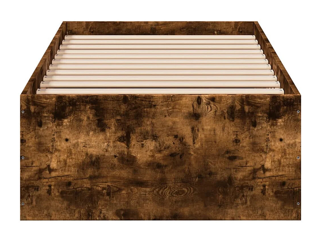 Cadre de lit sans matelas chêne fumé 90x190 cm