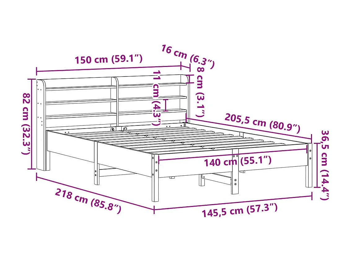 Giroletto con Cassetti Bianco 200x200 cm in Legno Multistrato