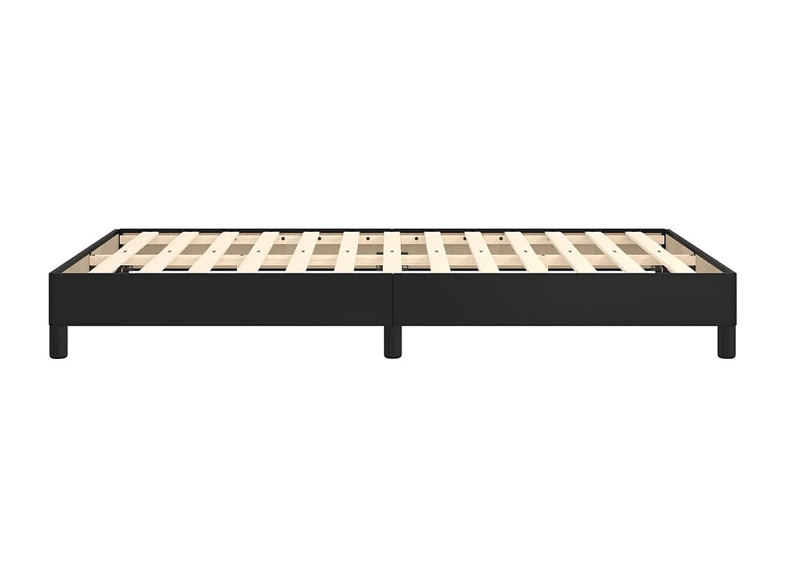 Cadre de lit sans matelas noir 120x190 cm similicuir