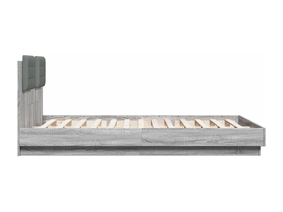 Cadre de lit sans matelas sonoma gris 150x200 cm
