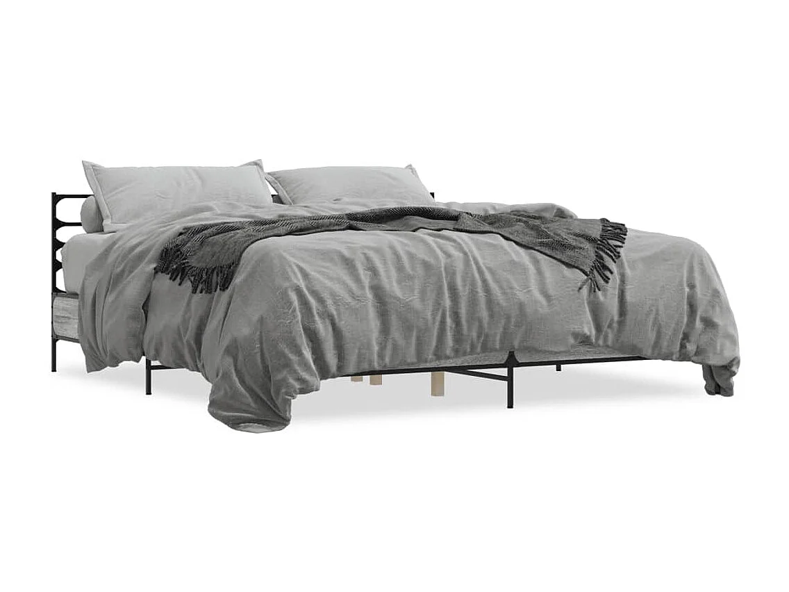 Cadre de lit sans matelas sonoma gris 180x200 cm
