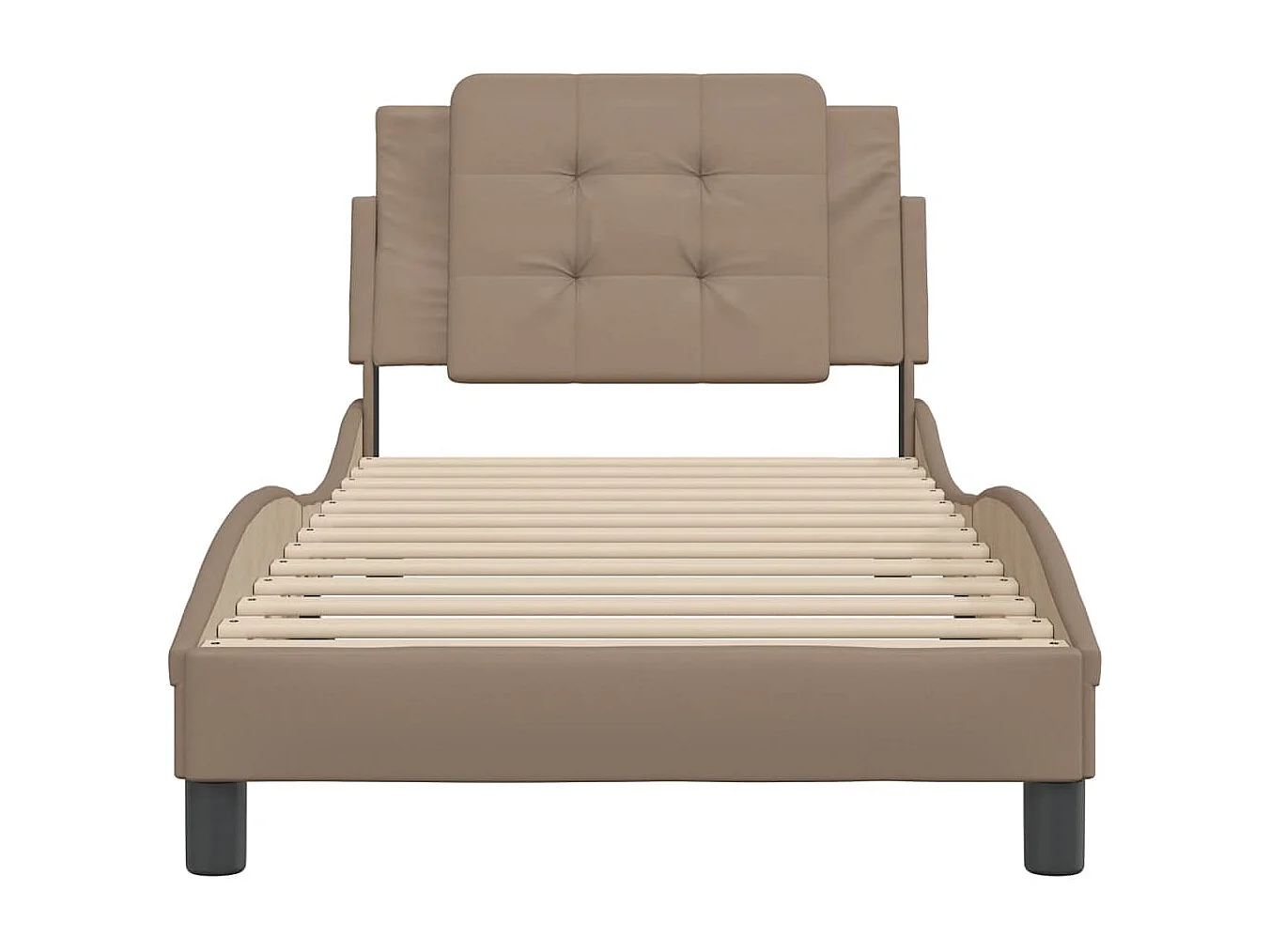 Cadre de lit sans matelas cappuccino 80x200 cm similicuir