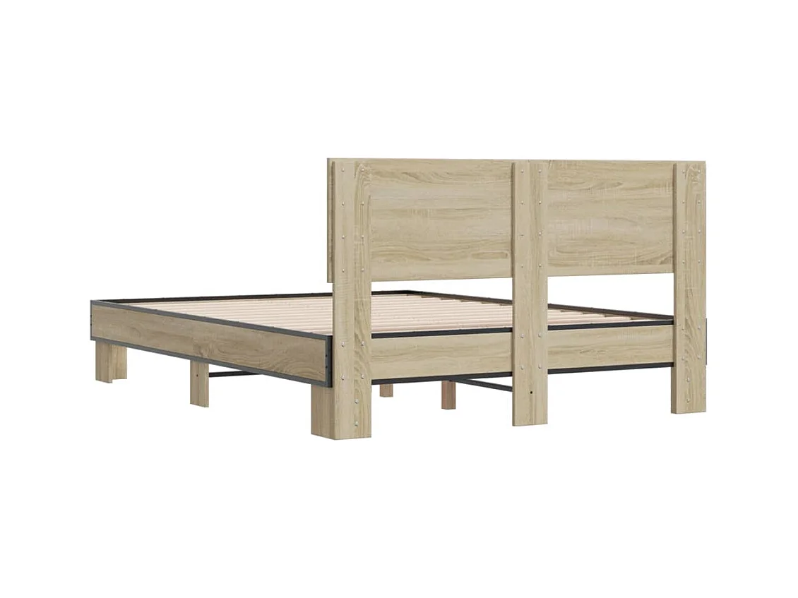 Cadre de lit sans matelas chêne sonoma 140x200 cm