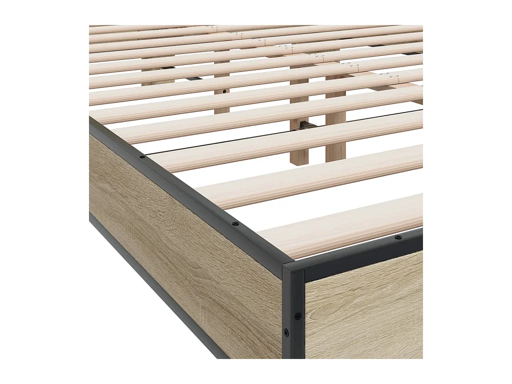 Cadre de lit sans matelas chêne sonoma 140x200 cm