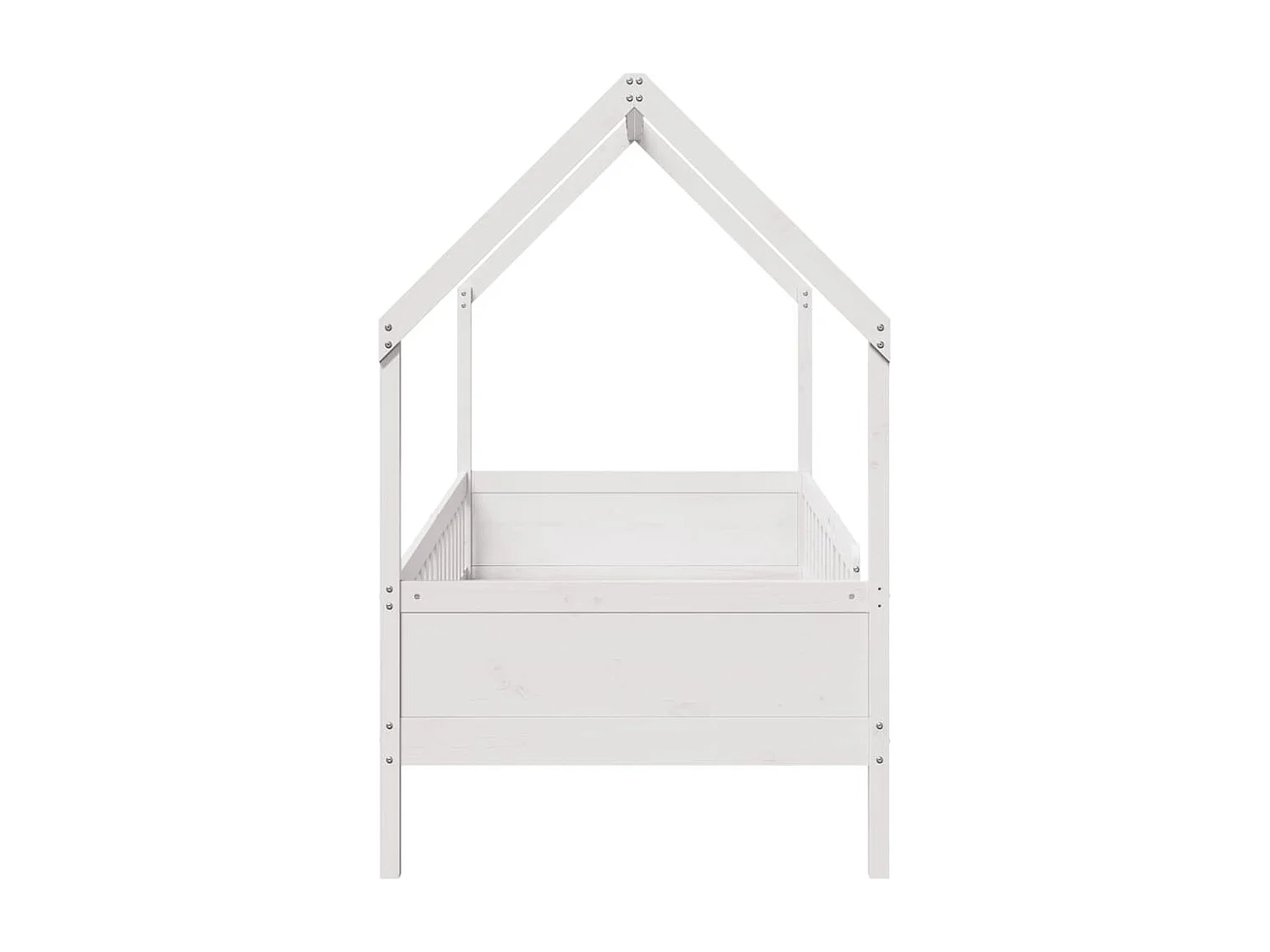 Cadre de lit d'enfants forme de maison sans matelas pin