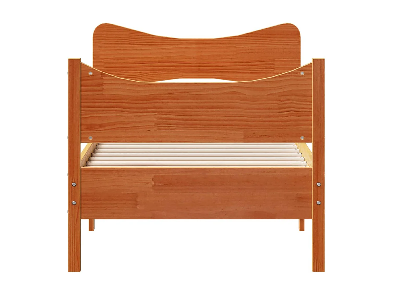 Cadre de lit sans matelas cire marron 75x190 cm bois pin massif