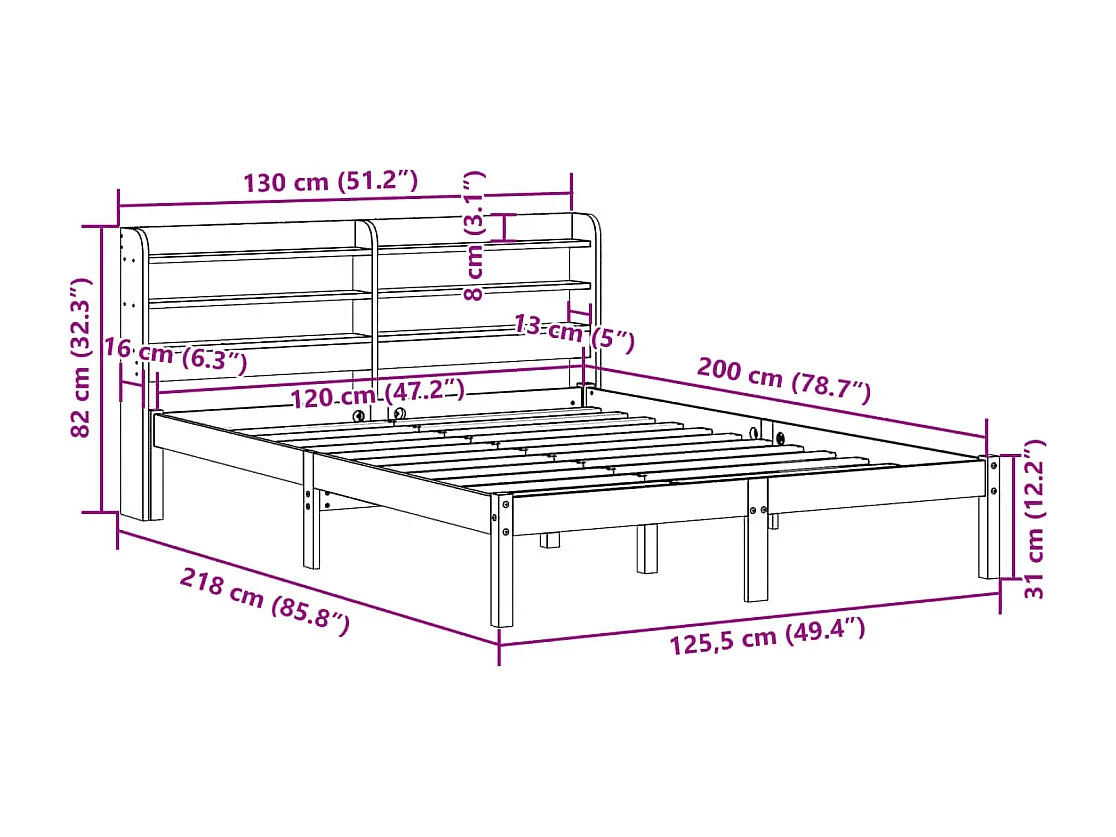 Bedframe met hoofd- en voeteneinde metaal zwart 80x200 cm