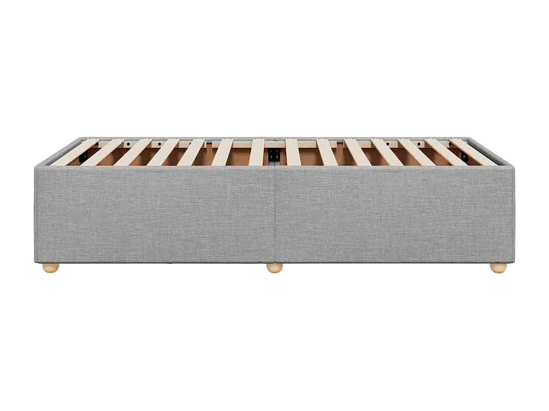 Cadre de lit sans matelas gris clair 100x200 cm tissu