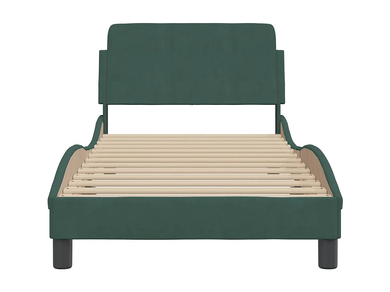 Bedframe zonder matras 90x190 cm fluweel donkergroen