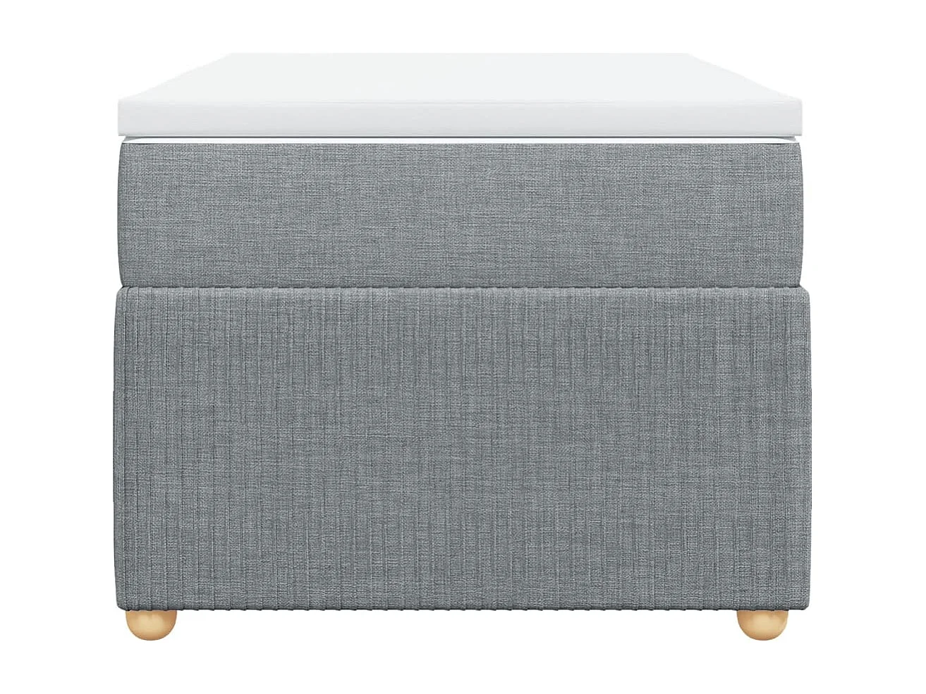 Boxspring met matras stof lichtgrijs 90x190 cm