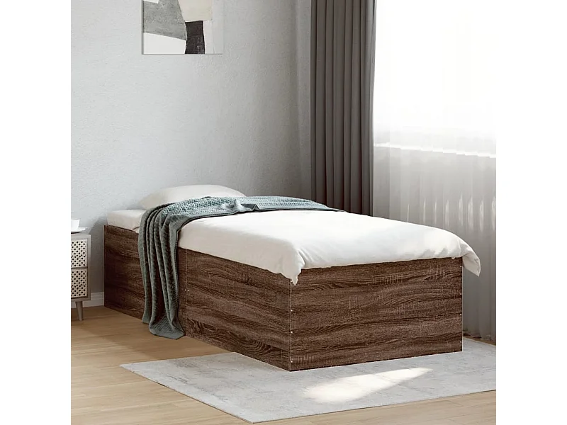 Cadre de lit sans matelas chêne marron 100x200 cm
