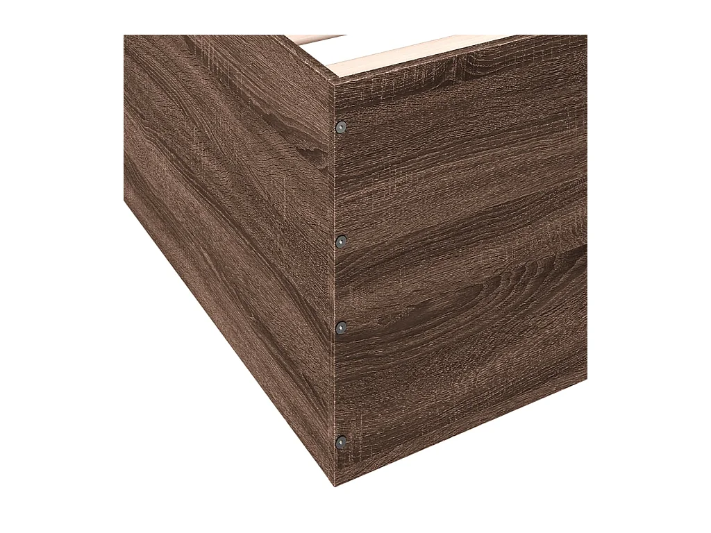 Cadre de lit sans matelas chêne marron 100x200 cm