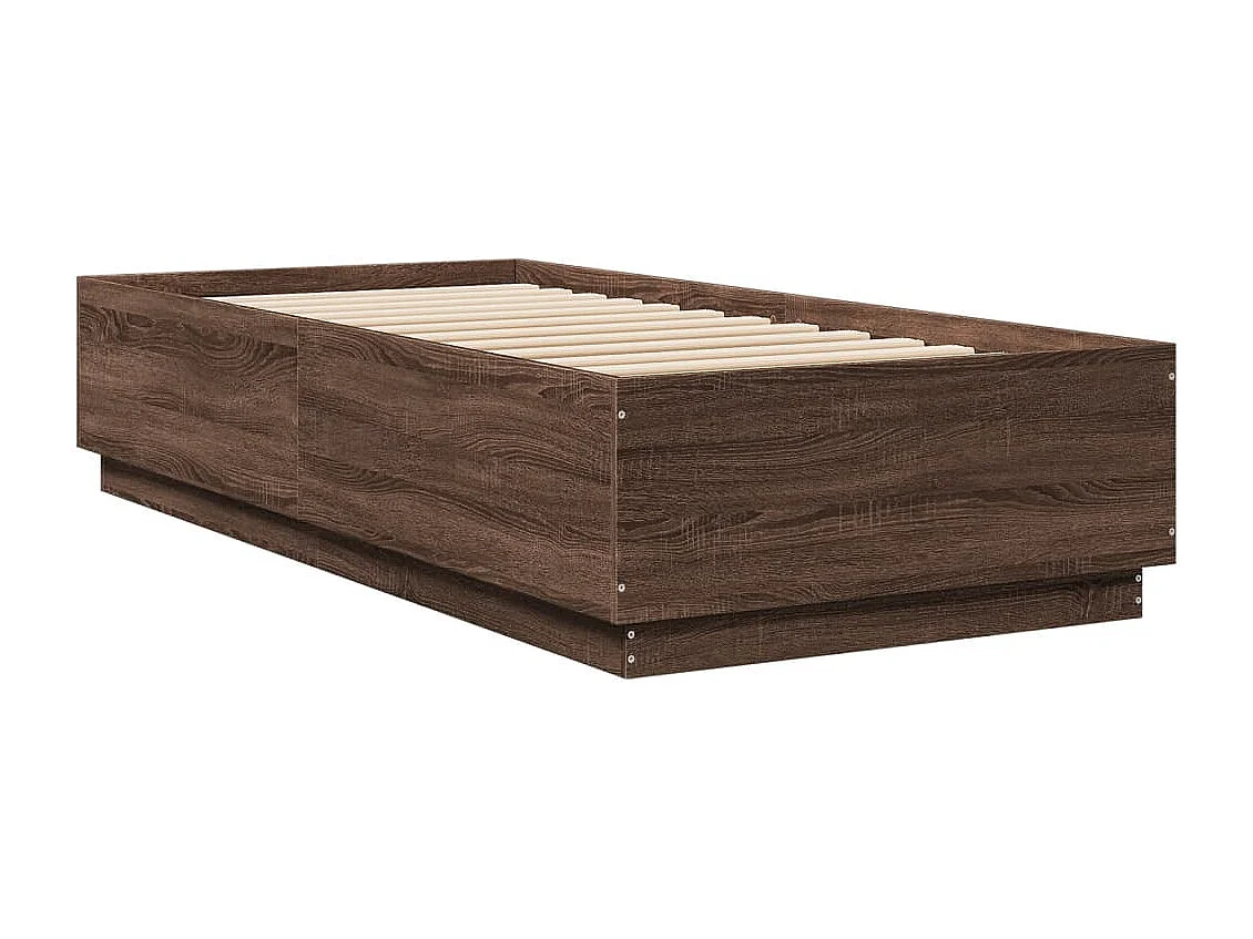 Cadre de lit sans matelas chêne marron 100x200 cm