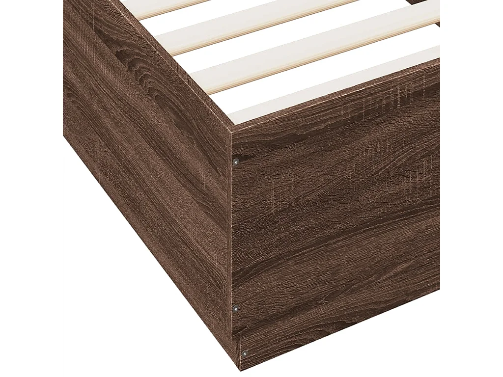 Cadre de lit sans matelas chêne marron 100x200 cm