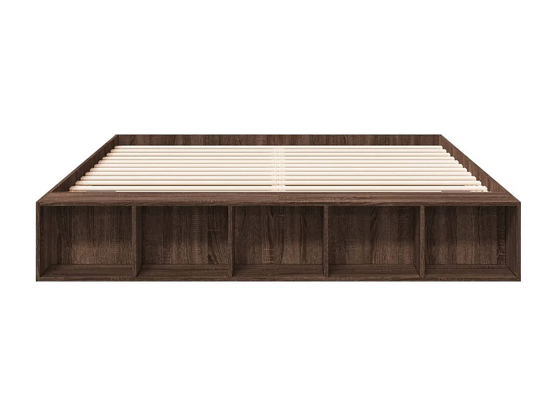 Cadre de lit sans matelas chêne marron 200x200 cm