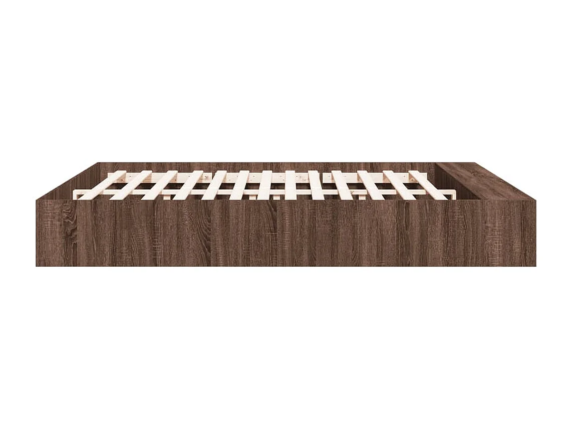 Cadre de lit sans matelas chêne marron 200x200 cm