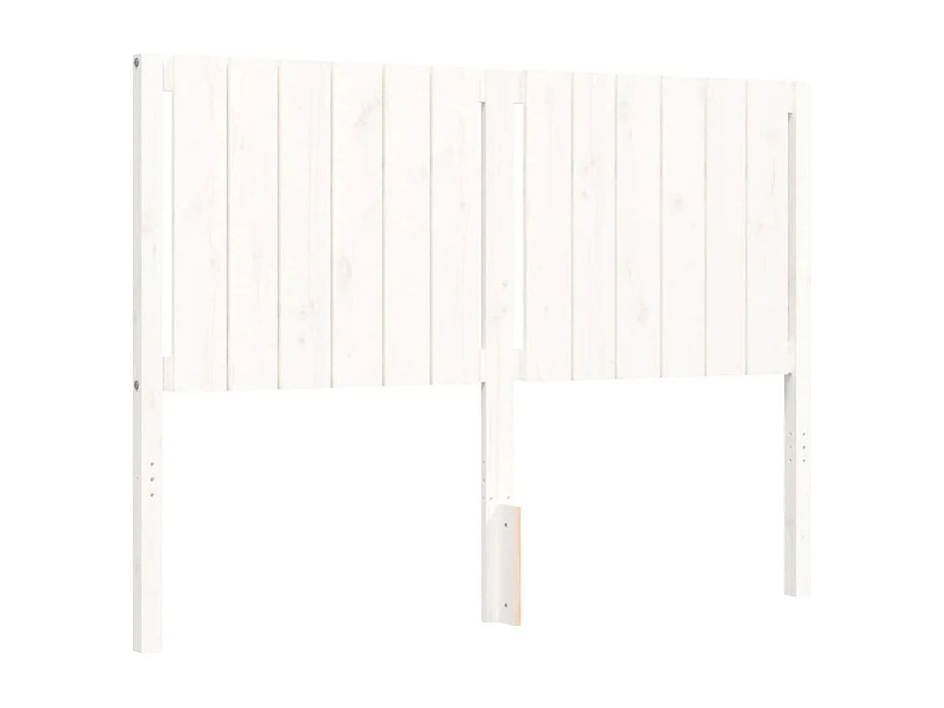 Massivholzbett mit Kopfteil Weiß