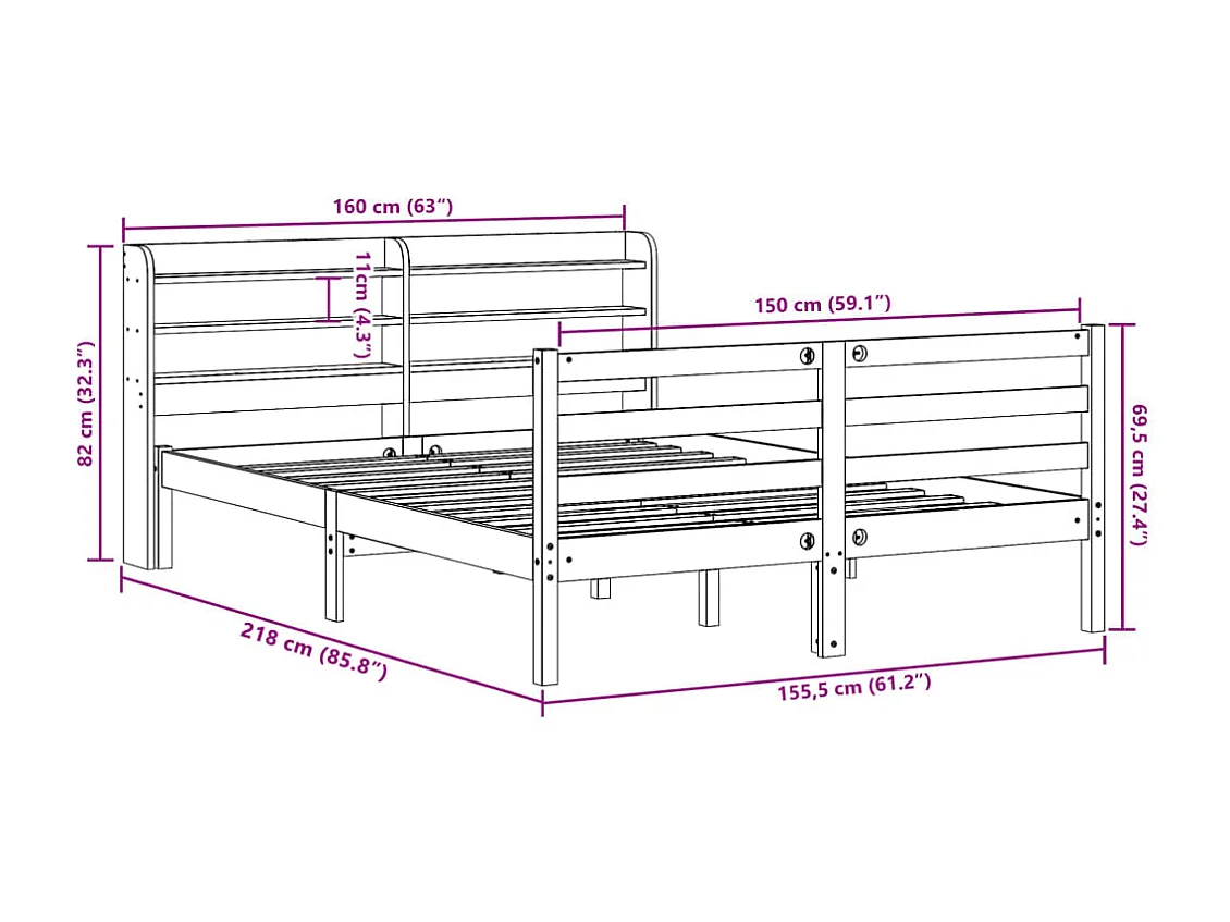 Bettgestell Schwarz 100x200 cm Holzwerkstoff
