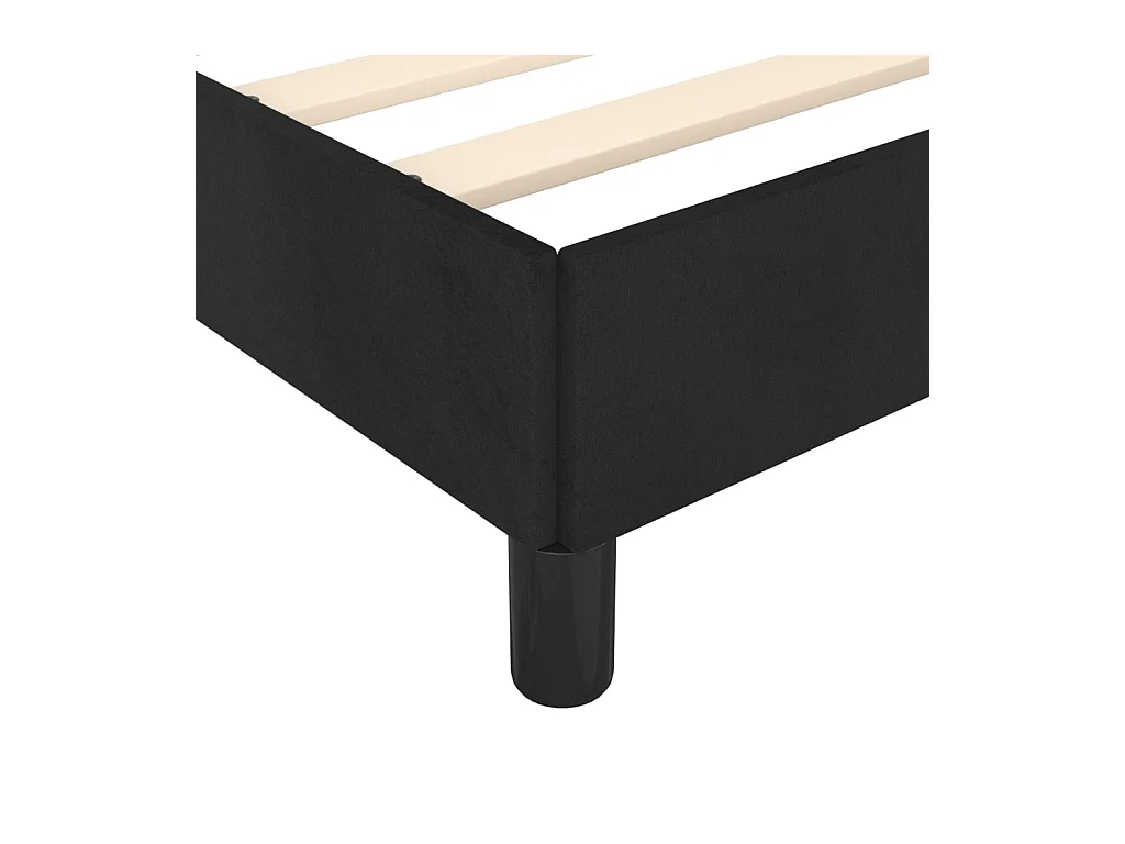 Cadre de lit sans matelas noir 140x200 cm velours