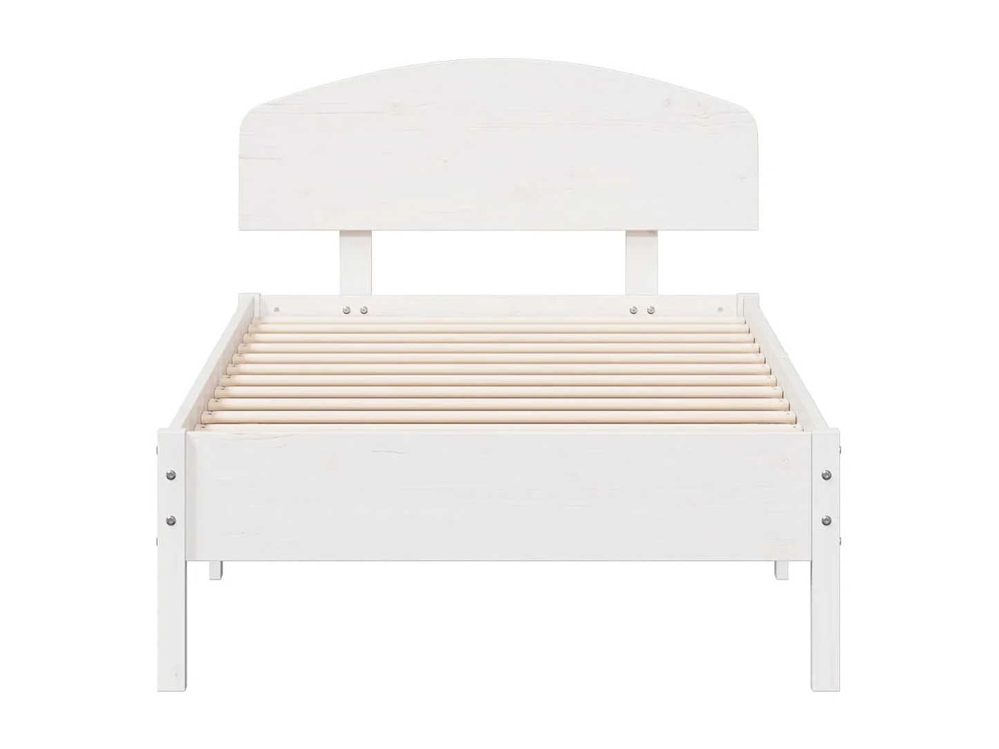Cadre de lit sans matelas blanc 90x200 cm bois de pin massif