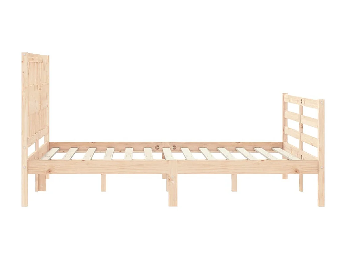 Cadre de lit sans matelas 140x190 cm bois massif