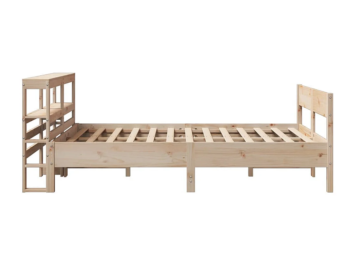 Letto senza Materasso 140x190 cm in Legno Massello di Pino