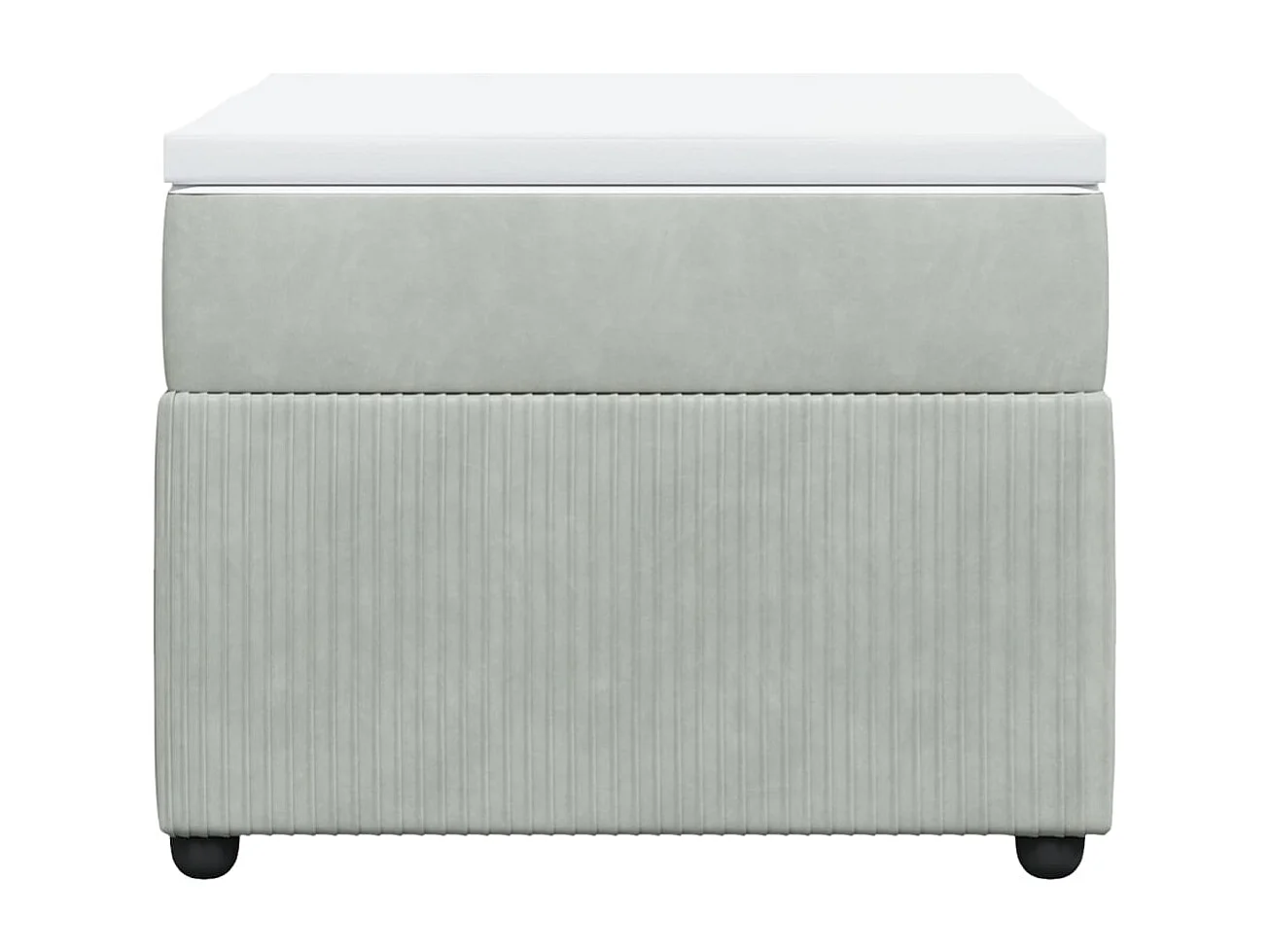 Boxspringbett mit Matratze Hellgrau 100x200 cm Samt