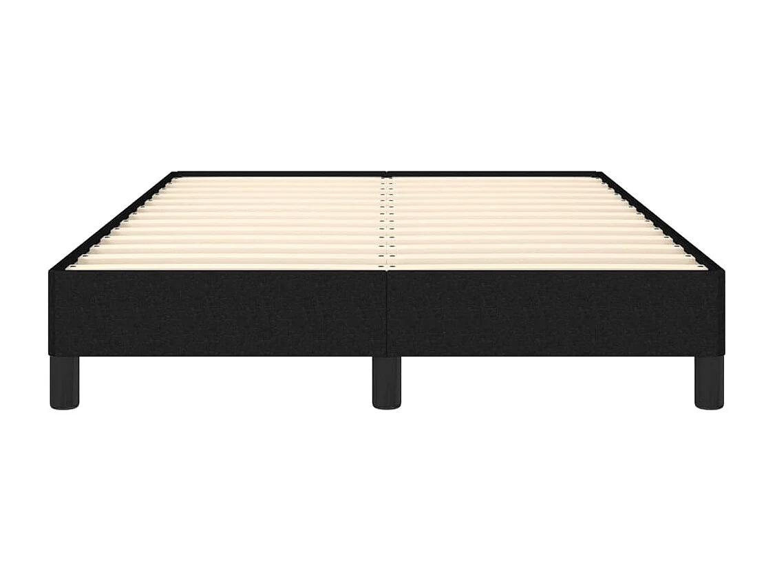 Cadre de lit sans matelas noir 120x190 cm tissu
