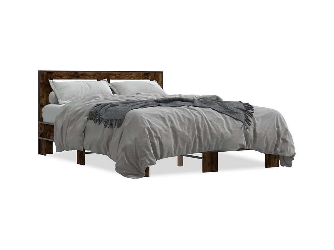 Estrutura de cama 135x190 cm derivados madeira/metal