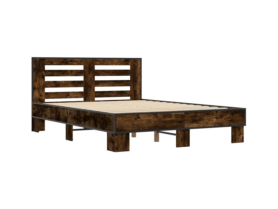 Estrutura de cama 135x190 cm derivados madeira/metal