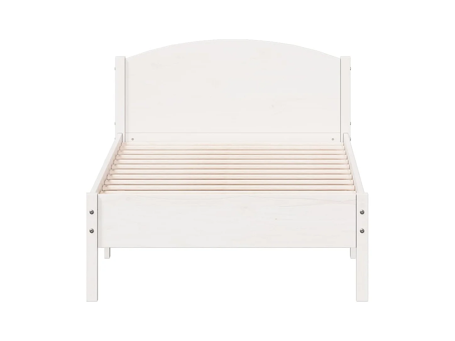 Bedframe zonder matras massief grenenhout wit 140x200 cm