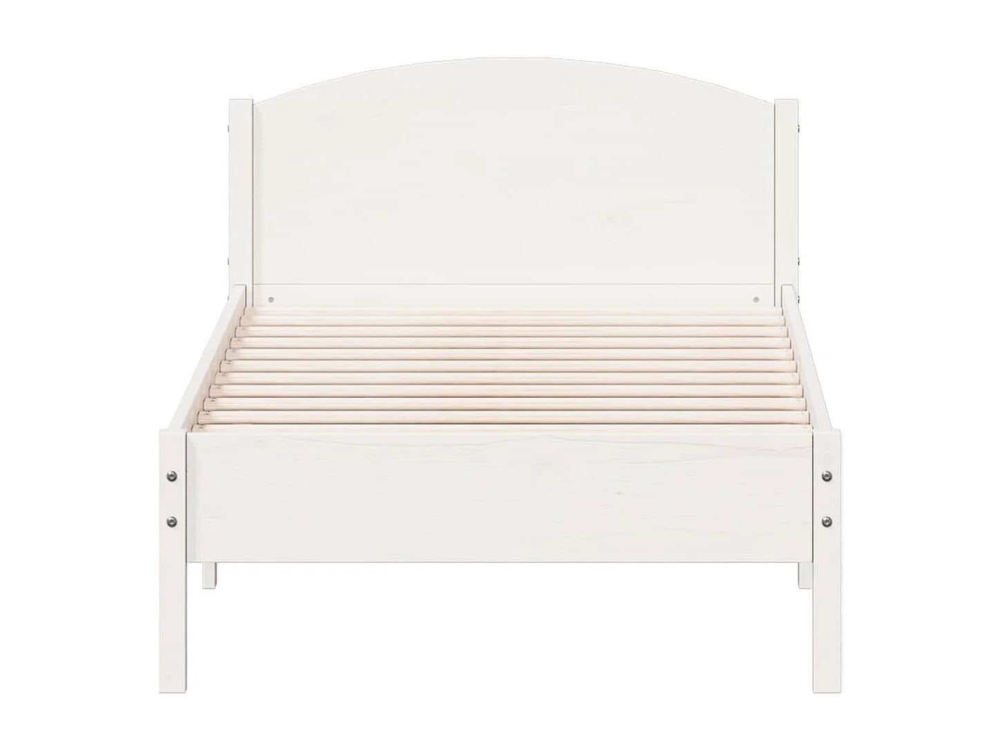 Bedframe zonder matras massief grenenhout wit 140x200 cm